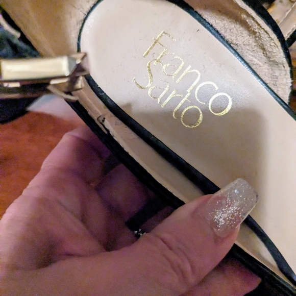 New Gorgeous Animal Print Fur Like "Franco Sarto" Ladies Strap Shoes - Picture 5 of 10